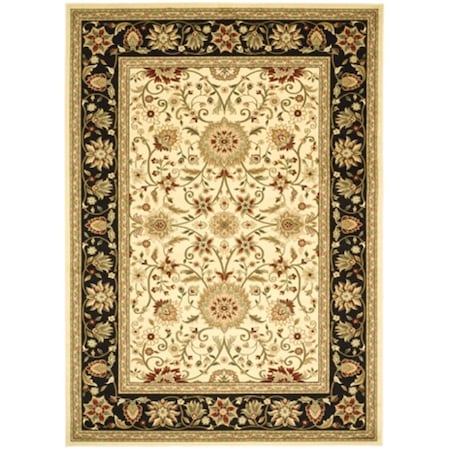 Safavieh Lyndhurst 8 ft. x 8 ft. Machine Made Round Rug - Ivory-Black LNH212B-8R